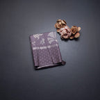 Raw Silk Wine Colour Floral Printed Saree 02