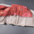 Tussar Maroon Floral Printed Saree And Zari Checks Border
