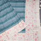 Raw Silk Multi Colour Saree With Zari Buttas And Printed Border 02