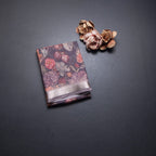 Kota Dark Brown Floral Printed Saree And Zari Border