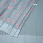 Kota Light Blue Floral Printed Saree