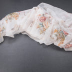 Kota Cream Borderless Printed Saree