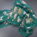 Kota Forest Green Borderless Printed Saree