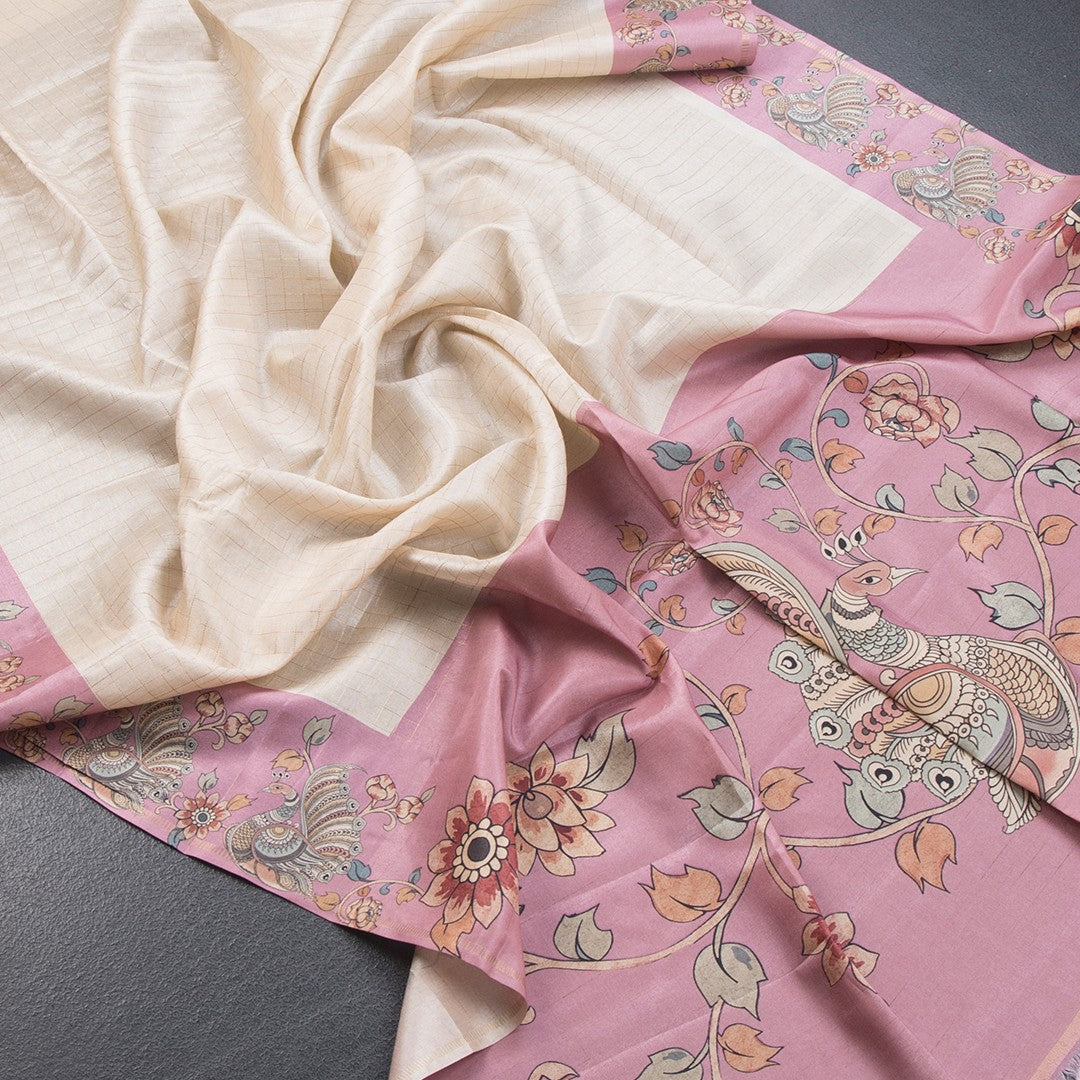 Raw Silk Sage Green Printed Saree