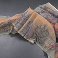 Semi Linen Mustard Kalamkari Printed Saree