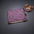 Raw Silk Purple Ikkat Printed Saree