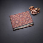 Raw Silk Cinnamon Brown Ikkat Printed Saree