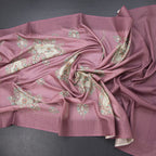 Raw Silk Onion Pink Printed Saree