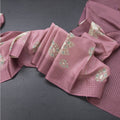 Raw Silk Onion Pink Printed Saree