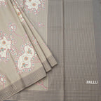 Raw Silk Sage Green Printed Saree