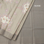 Raw Silk Sage Green Printed Saree