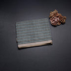 Semi Raw Silk Multi Colour Printed Striped Saree 02