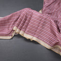 Semi Raw Silk Multi Colour Printed Striped Saree 03