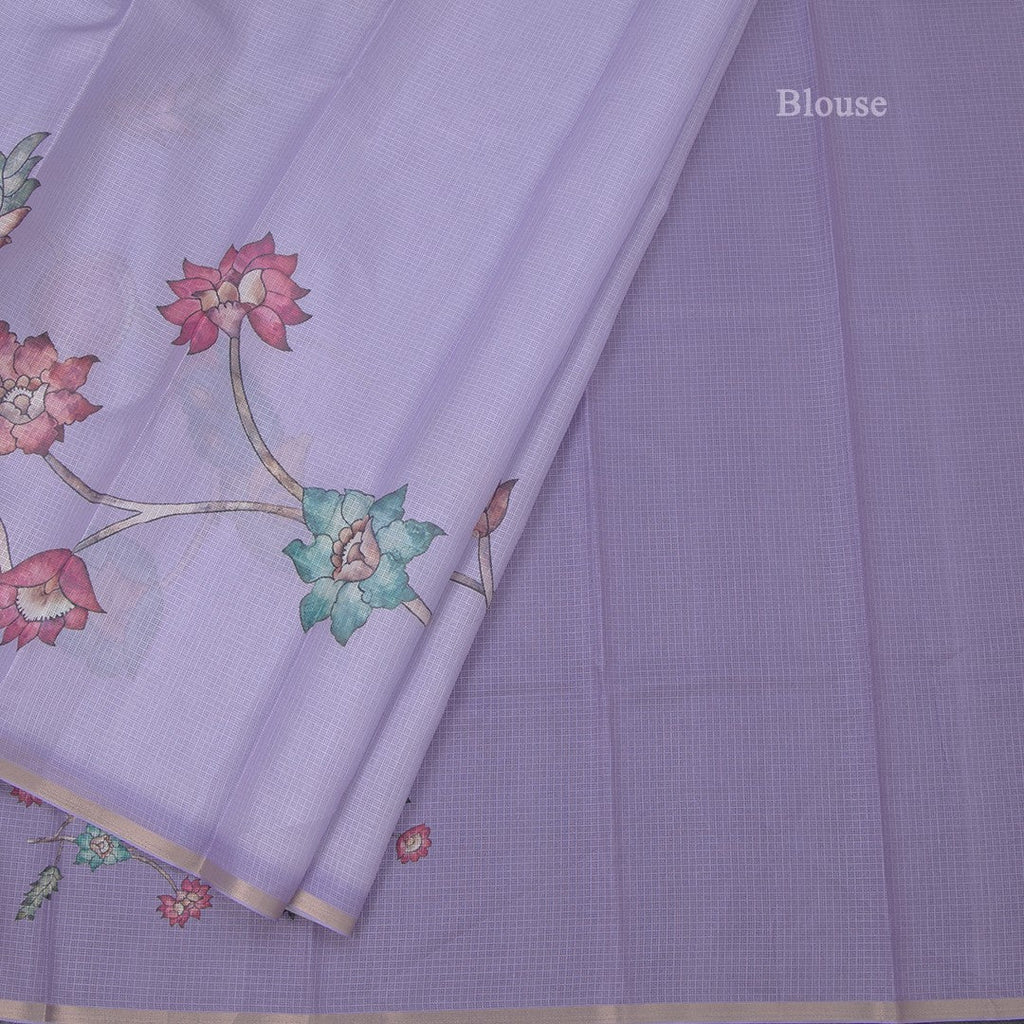 Kota Lavender Floral Printed Saree