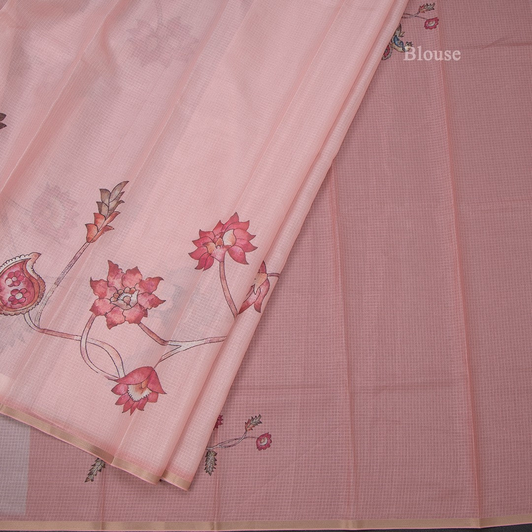 Kota Pink Floral Printed Saree 02