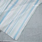 Linen Multi Colour Borderless Saree With Stripes Design