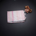 Linen Multi Colour Borderless Saree With Stripes Design 02