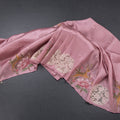 Raw Silk Onion Pink Saree With Thread Buttas And Cut Work Border