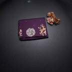 Raw Silk Dark Purple Saree With Thread Buttas And Cut Work Border