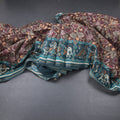Raw Silk Dark Brown Kalamkari Printed Saree