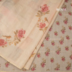 Raw Silk Sandal Floral Printed Saree