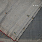 Linen Shot Colour Thread Work Saree And Zari Border