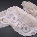 Linen Cream Floral Printed Saree 02