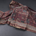Raw Silk Maroon Printed Saree