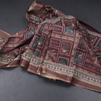 Raw Silk Maroon Printed Saree