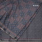 Raw Silk Grey Printed Saree