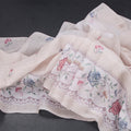 Linen Cream Floral Printed Saree 03