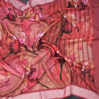 Tussar Blush Pink Printed Saree