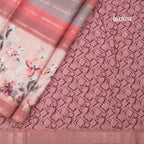 Raw Silk Multi Colour Printed With Zari Stripes Saree 02
