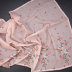 Kota Peach Thread Work Saree In Tree Design