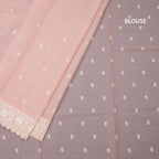 Kota Peach Floral Thread Work Saree