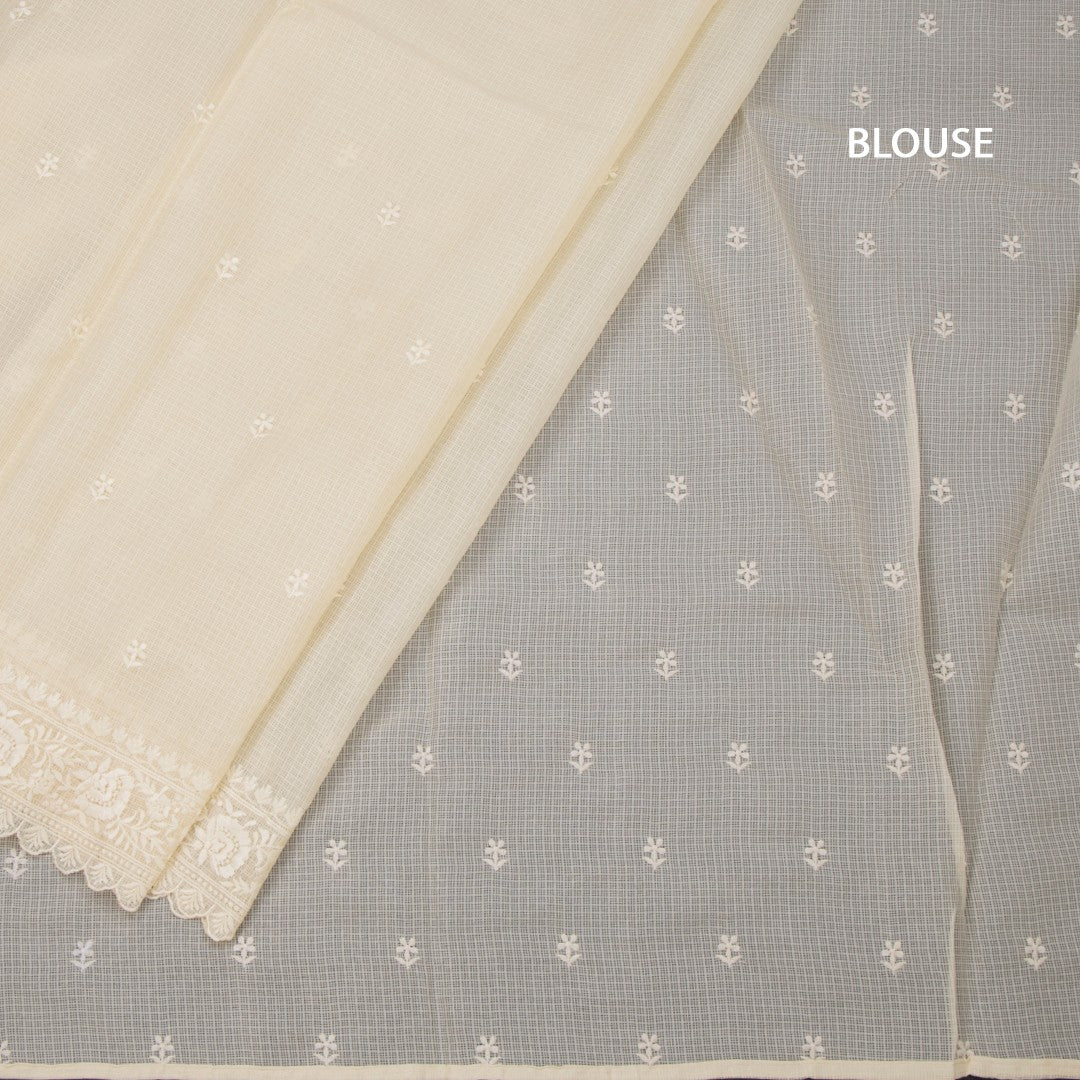 Kota Sandal Floral Thread Work Saree 02