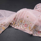 Kota Light Pink Floral Thread Work Saree