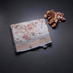 Linen Light Grey Floral Painted With Zari Work Saree