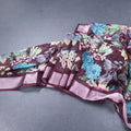 Semi Linen Dark Purple Floral Printed Saree