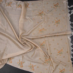 Raw silk saree with zari checked pattern and thread border by Shriyara Life, featuring intricate design and elegant craftsmanship.