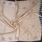 Shriyara Life raw silk saree with zari checked pattern and thread border, showcasing elegant traditional fabric design.