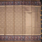 Kota Gold Saree With Zari Buttas And Printed Border