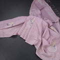 Raw Silk Light Lavender Thread Work Saree In Bird Design