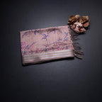 Raw Silk Light Brown Floral Printed Saree And Zari Border