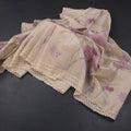 Raw silk floral printed saree with thread cut work border by Shriyara Life, showcasing intricate design and elegant craftsmanship.