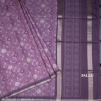 Semi Raw Silk Purple Printed Saree 03
