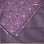 Semi Raw Silk Purple Printed Saree 03