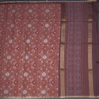 Semi Raw Silk Maroon Printed Saree 04