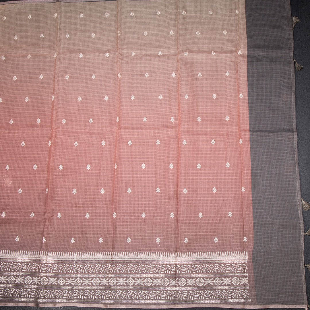 Kota Multi Colour Floral Thread Work Saree 04