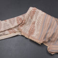 Semi Raw Silk Cream Floral Printed Saree 07